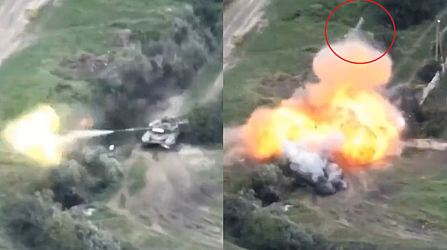 VIDEO: Létající tankista. Zásah z javelinu vystřelil Rusa vysoko do vzduchu