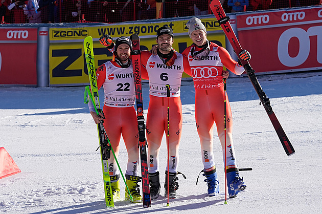 Obří slalom SP ve Val d’Isere vyhrál Meillard před Aernim a Odermattem