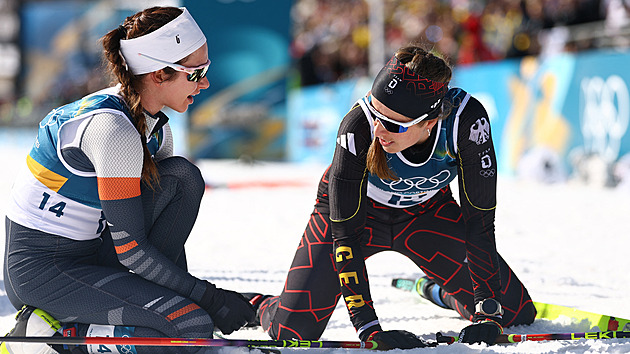 Ruska během závodu sebrala soupeřce lyže, servis bleskově sháněl náhradní