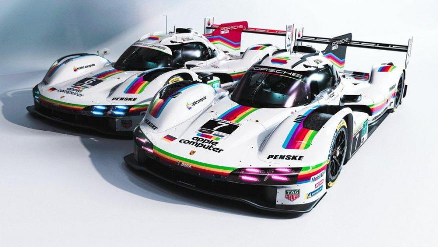 Tohle se Porsche povedlo! Speciální závodní polep oslavuje 50 let od založení Applu