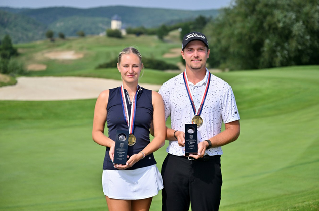 Bača a Bujáková na Karlštejně ovládli vrchol amatérského golfu v Česku